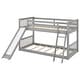 preview thumbnail 6 of 34, Wooden Bedframe Kids Bunk Bed with Convertible Slide and Ladder, Low Bunkbeds for Kids, Boys, Girls, Teens, No Box Spring Needed