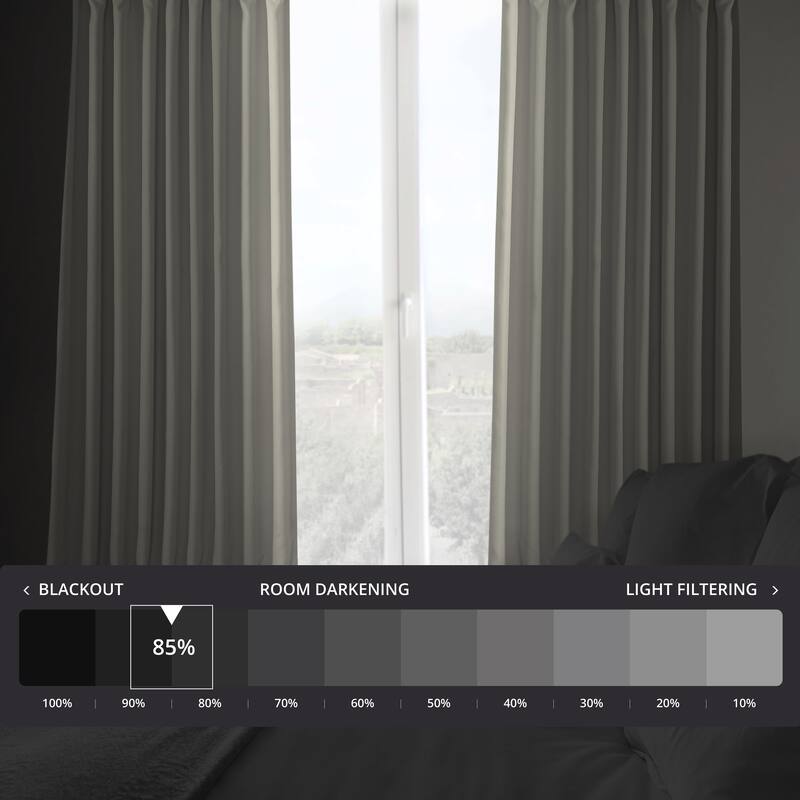 Exclusive Fabrics Faux Linen Extra Wide Room Darkening Curtains Panel - Versatile Privacy Drapery for Wide Windows (1 Panel)