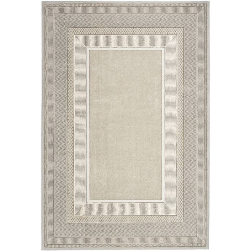 HomeRootsGeometric Modern Rectangle Area Rug - 87' X '63' X '0.39
