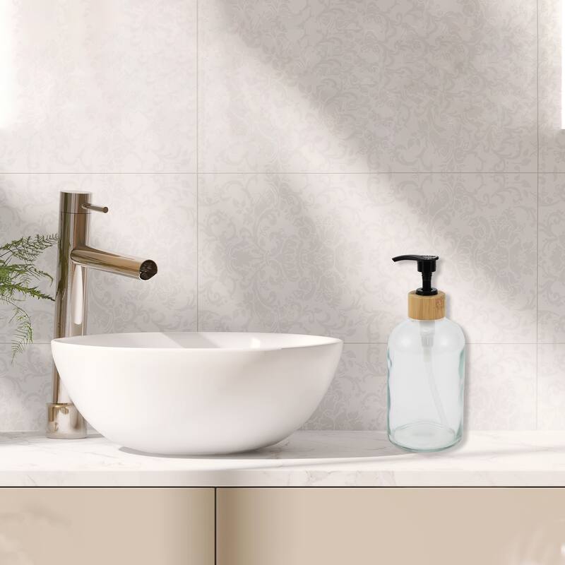 Cylindrical Classic Soap Pump Dispenser for Bathroom Hotel 400ml 1 Pcs - Clear