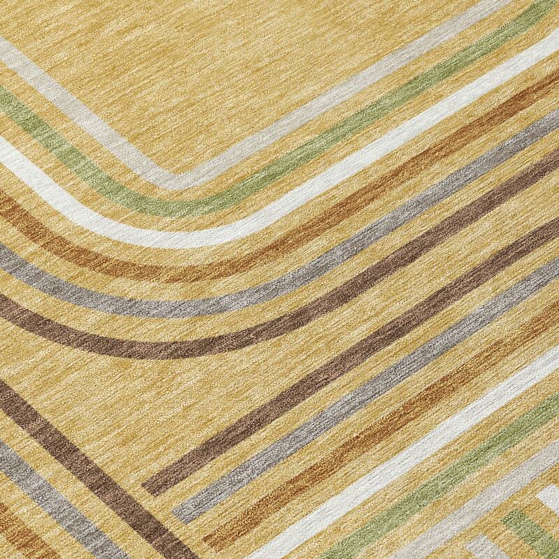 Machine Washable Indoor/ Outdoor Modern Leawood Chantille Rug