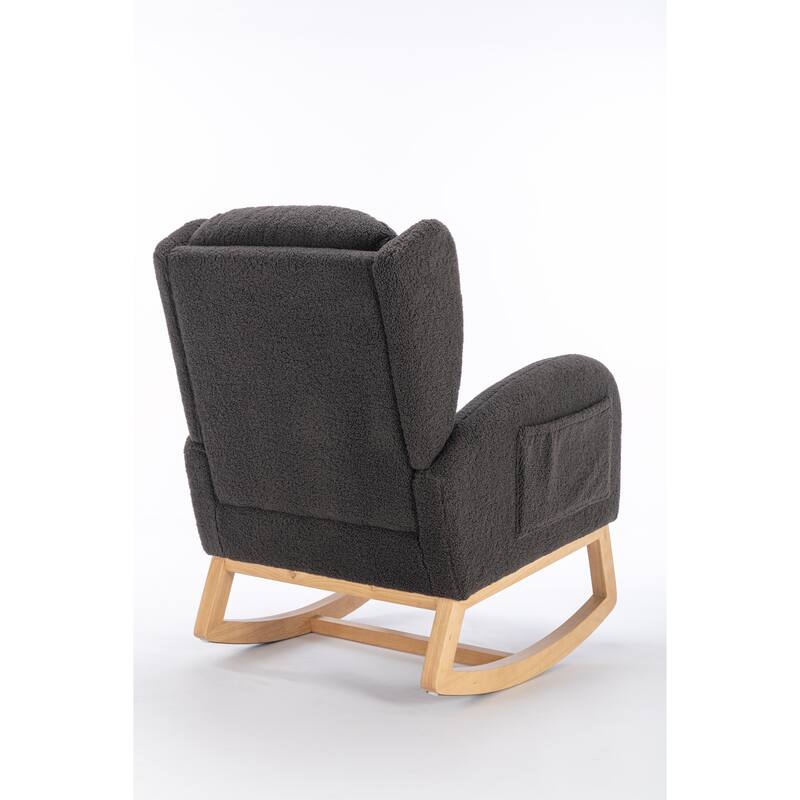 Teddy Rocking Chair with Wood Legs