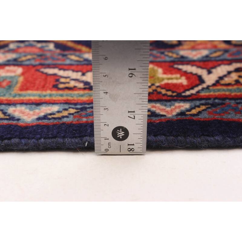 ECARPETGALLERY Hand-knotted Andelz Navy Wool Rug - 3'4 x 9'5