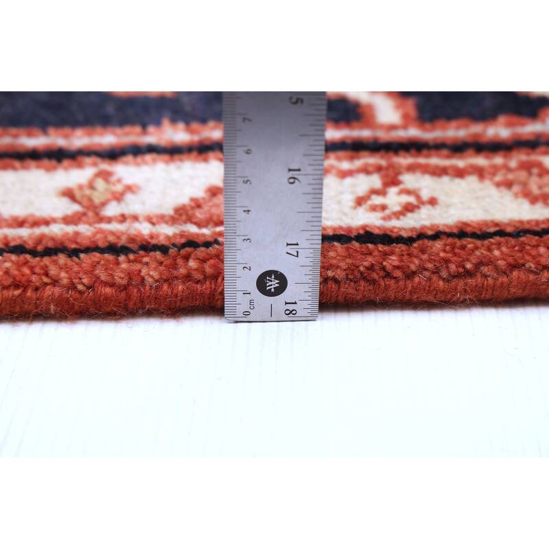 ECARPETGALLERY Hand-knotted Serapi Heritage Dark Copper Wool Rug - 8'11 x 11'8