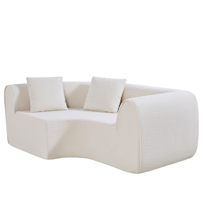 Christopher Knight Home - Curved Modular 110" Upholstered Sectional Sofa