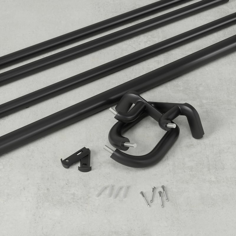 Expandable Double Curtain Rod with Wraparound Light-Blocking Design, 3/4 Inch Diameter, Supports Two Layers - 30
