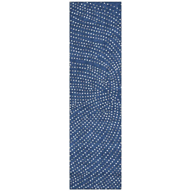 Machine Washable Indoor/ Outdoor Modern Dotty Chantille Rug