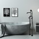 preview thumbnail 18 of 23, Rbrohant Industrial Style Freestanding Bathtub Faucet, High Flow Shower Floor Mounted Tub Faucets