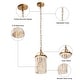 preview thumbnail 12 of 21, Alisar Mid-century Modern Mini Boho Kitchen Island Pendant with Distressed White Wood Beads