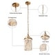 preview thumbnail 11 of 15, Alisar Mid-century Modern Gold Mini Pendant Light French Country Distressed White Wood Beads for Kitchen Island