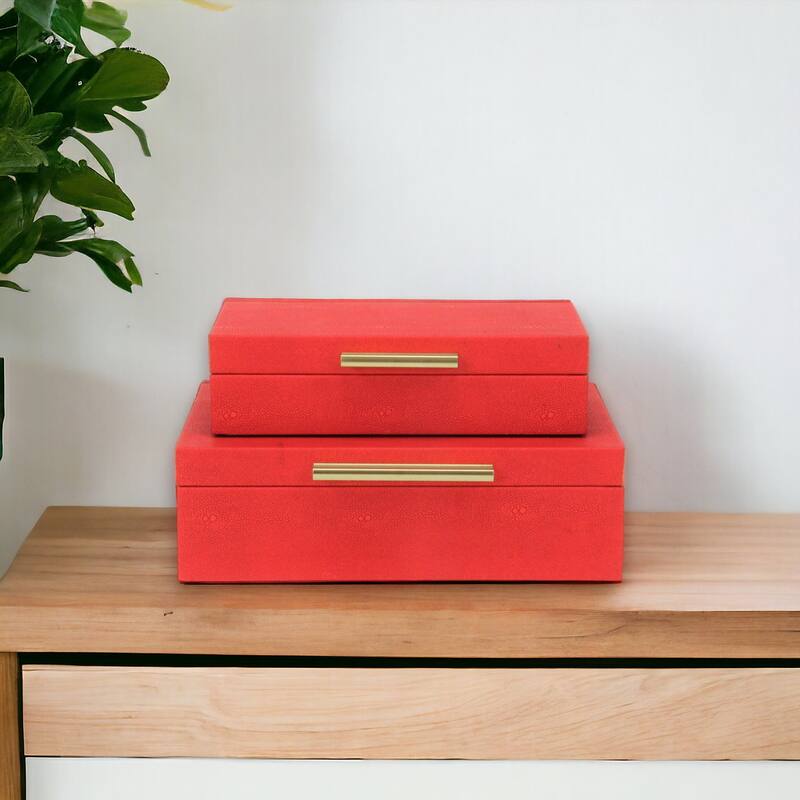 Lusan Black Vinyl Decorative Box Set