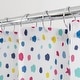 preview thumbnail 3 of 3, Multi Confetti Dot Shower Curtain - multi on white - 70x72