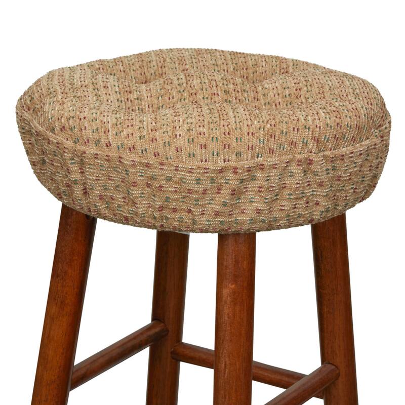 Klear Vu Non-Slip Raindrops Tufted Barstool Cushion Set, Set of 2
