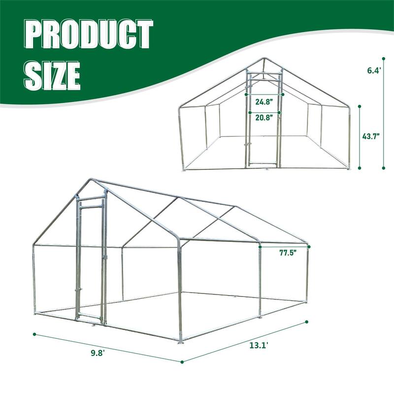 Metal Chicken Run Walk-in Poultry Cage with Waterproof
