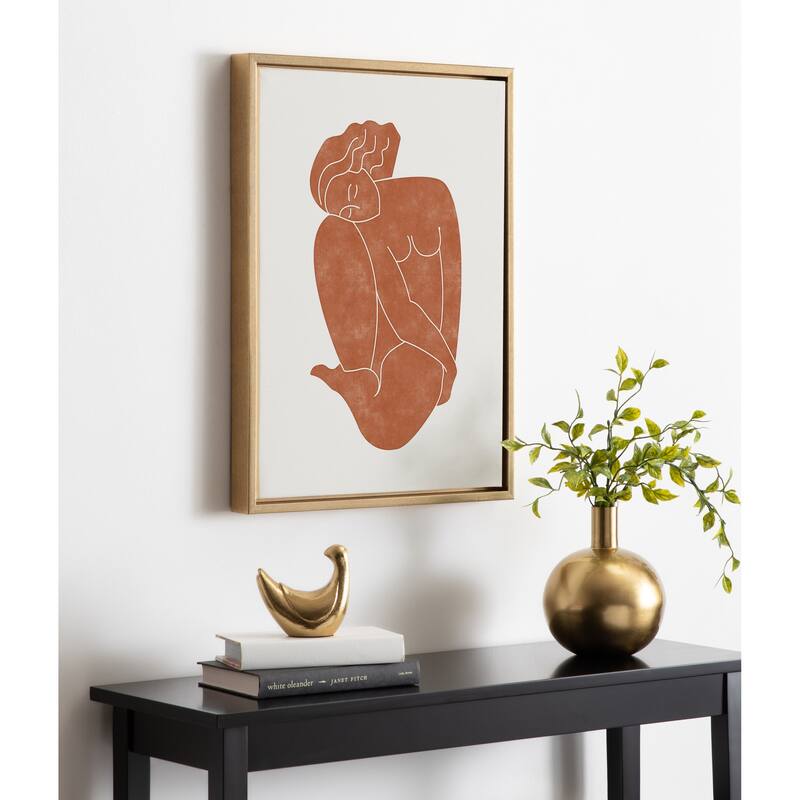 Kate and Laurel Sylvie Figurine Framed Canvas by Alexander Ginzburg