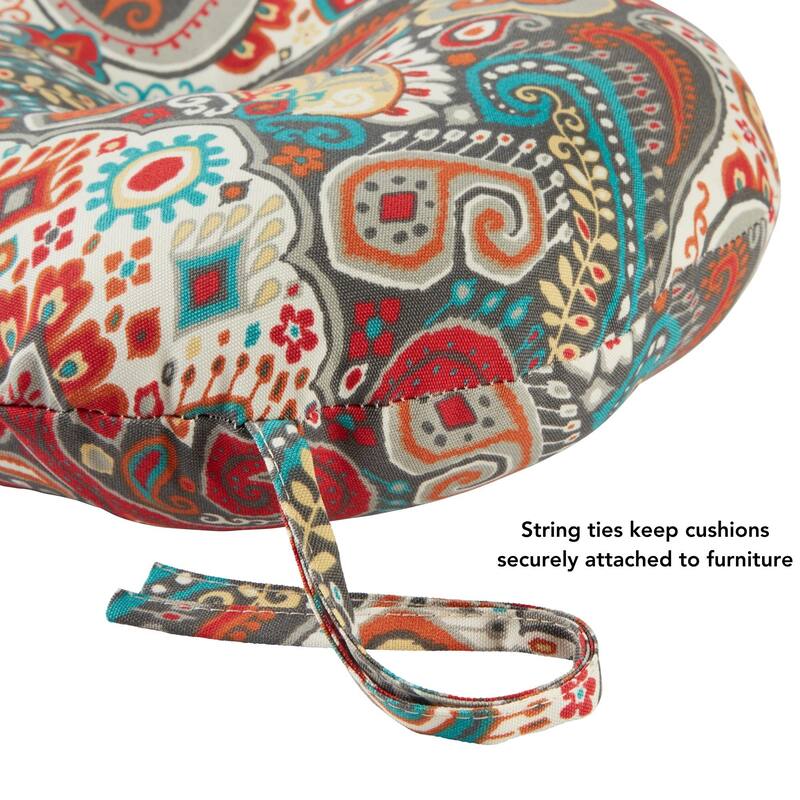 Greendale Global 15-inch Round Outdoor Bistro Chair Cushion (Set of 4)