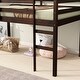 preview thumbnail 8 of 8, Stylish & Simple Solid Wooden Twin Loft Bed with Ladder, Sturdy Construction & Safety Guaranteed, Space-saving, Espresso