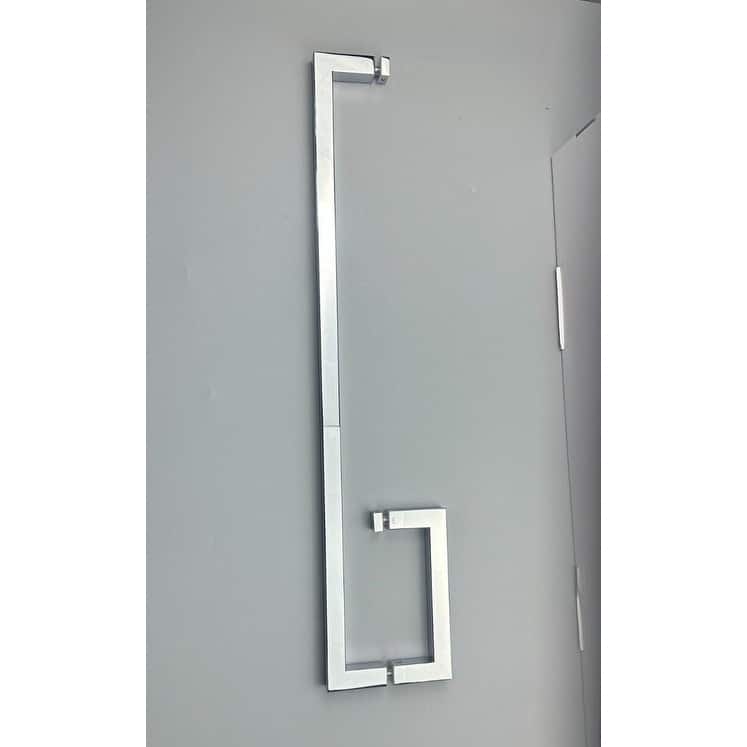 CEL Square Tubing 6" Pull Handle with 24" Towel Bar Comb Sets for Shower Door - 6" x 24"