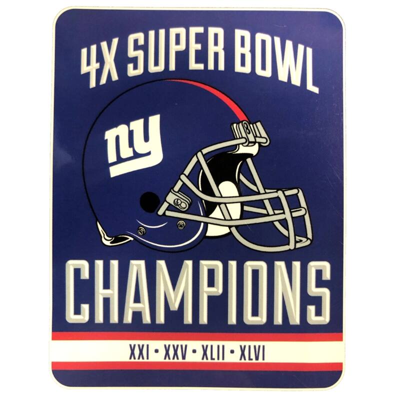 NFL Multi-Superbowl Champions Plush Throw with Helmet Graphic - New York Giants