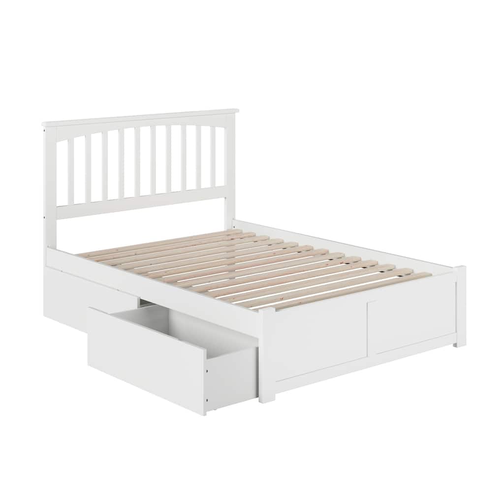 Platform Bed with Drawers & Footboard - Modern Bedroom Storage Solution