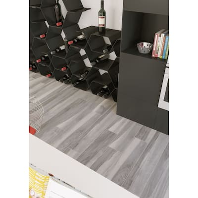 Industry Tile 8x48 Alberone Gray Wood Look Porcelain Tile
