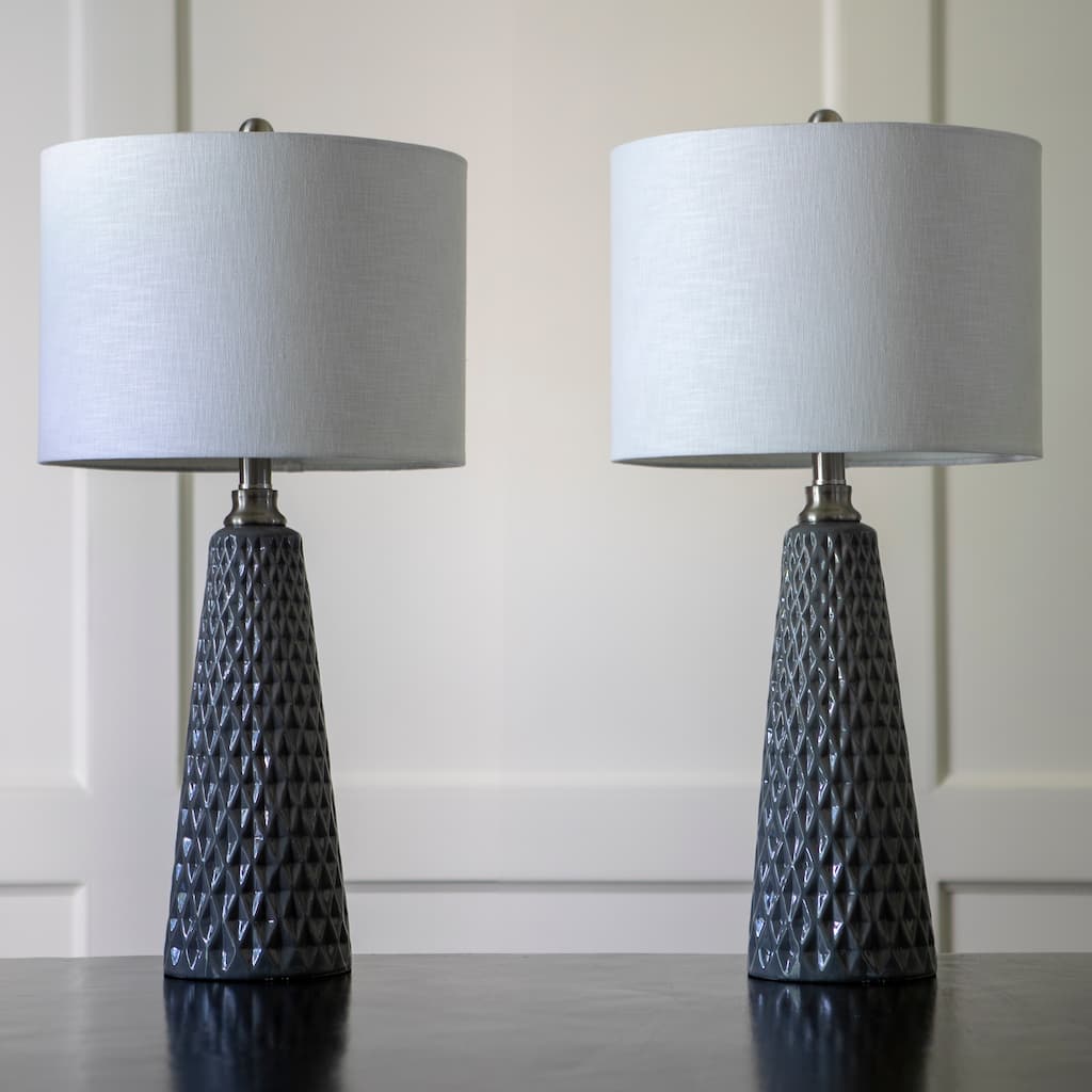 Jameson Textured Ceramic Table Lamps (Set of 2)
