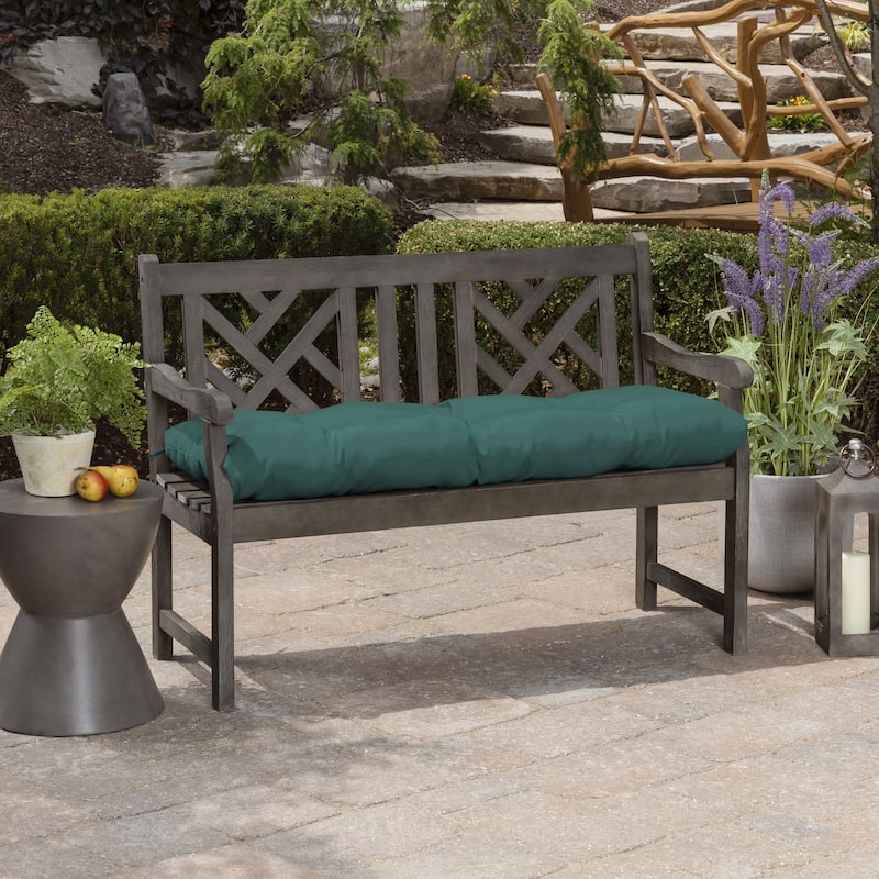 ARDEN Outdoor Plush Modern Tufted Bench Cushion, 48 x 18