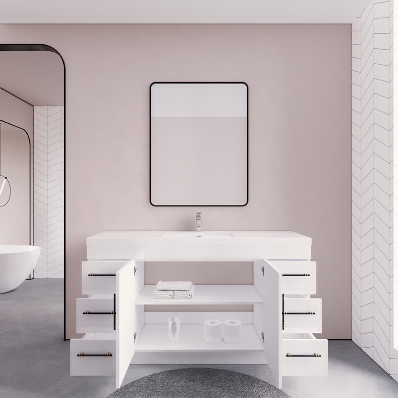 Eliza 60'' Freestanding Vanity with Single Sink