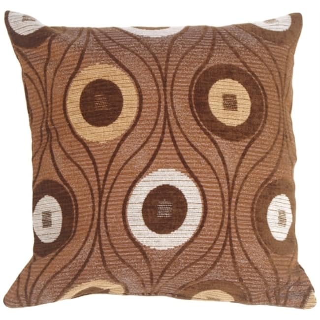 Pods Chocolate Cotton 17x17 Throw Pillow with Polyfill Insert