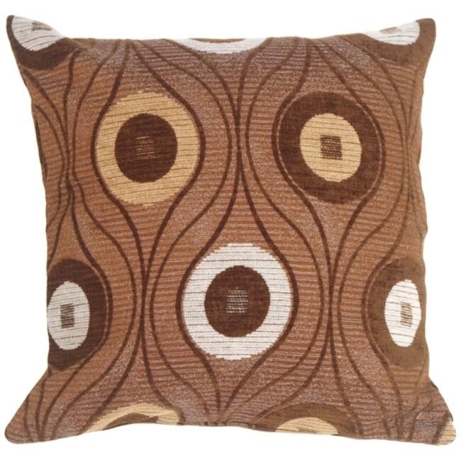 Pods Chocolate Cotton 17x17 Throw Pillow with Polyfill Insert