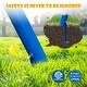 preview thumbnail 10 of 9, Metal Swing Set for Backyard with 2 Swing Seats and 2 Glider Seats-Blue - Multi