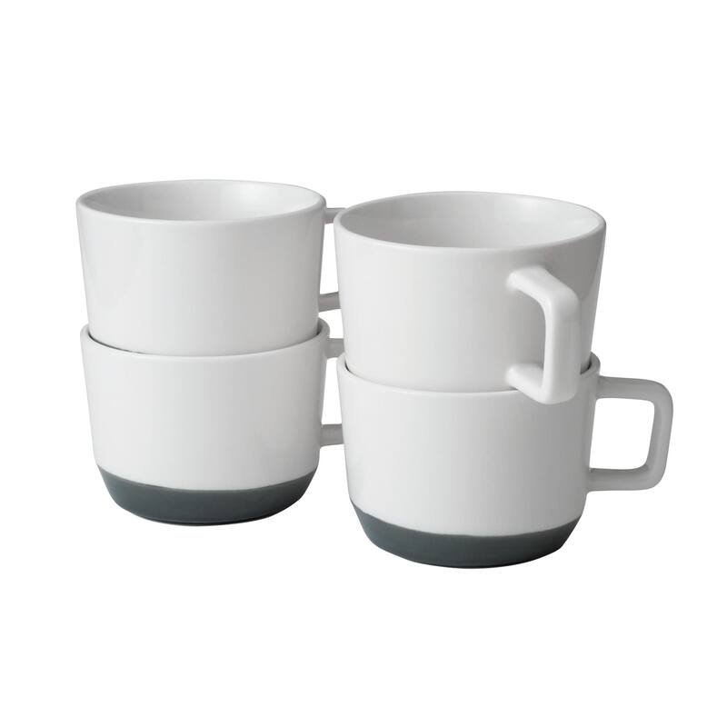 Libbey Austin 17.5-ounce Large Porcelain Coffee Mug, Set of 4, Basalt Blue