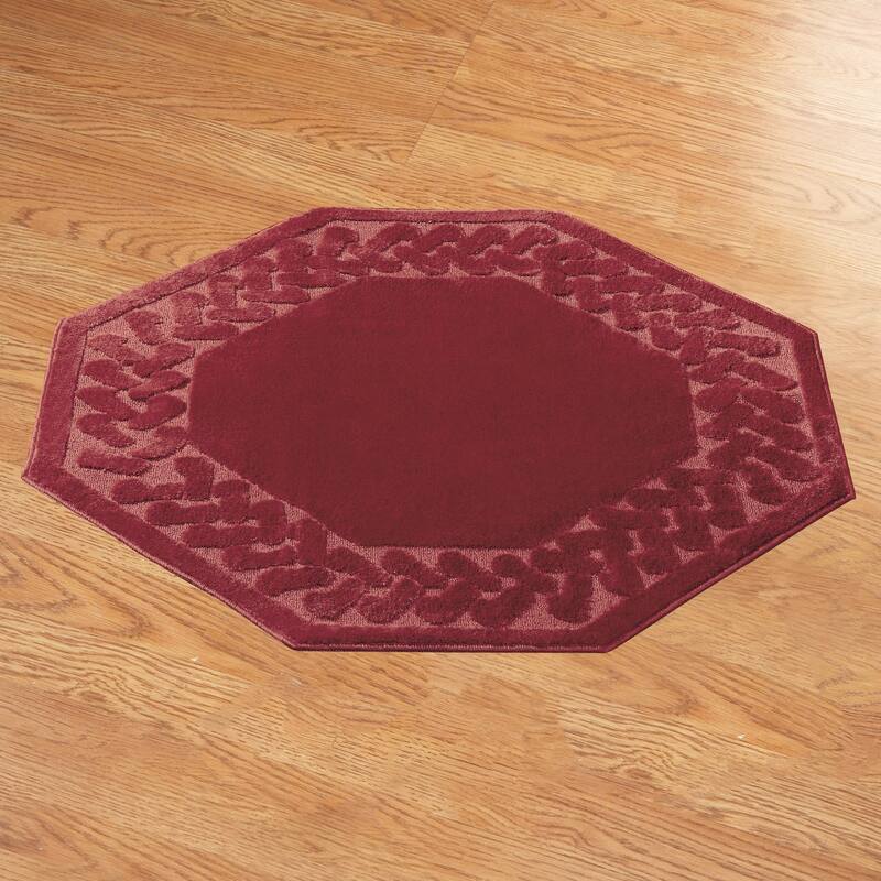 Herringbone Trim Skid-Resistant Backing Accent Rugs