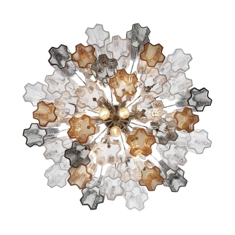 Crystorama Lighting Group ADD-308-AU Addis 9 Light 22" Wide Waterfall