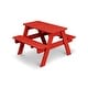 preview thumbnail 1 of 17, POLYWOOD Kids Outdoor Picnic Table Sunset Red