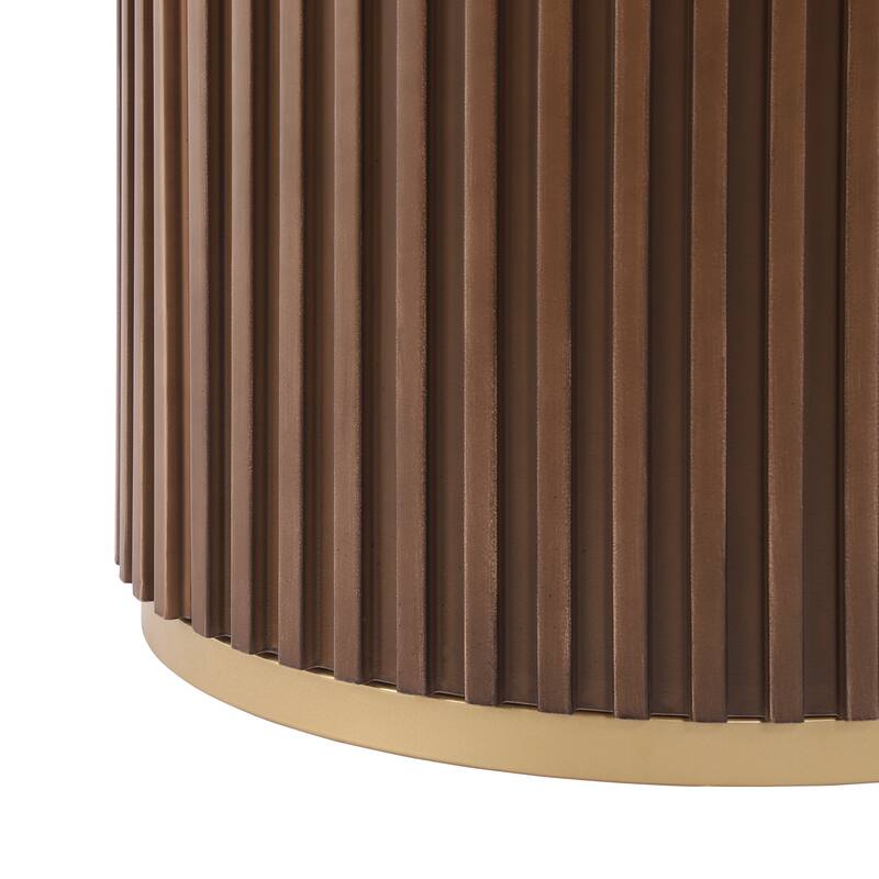 Christopher Knight Home - Barrington Modern 36.61"H Round Counter Height Dining Table with Fluted Cylindrical Iron Base