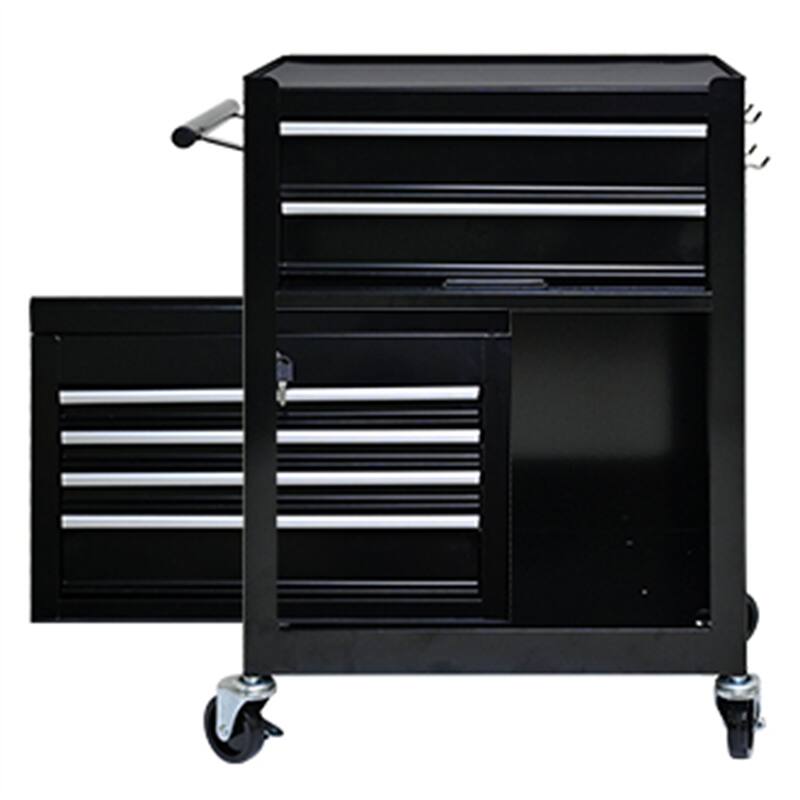 Detachable 6 Drawer Rolling Tool Cart w/ Bottom Cabinet,Foldable Doors