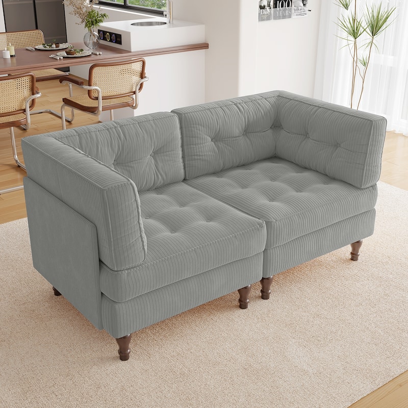 Madison Oversized Upholstered Corduroy Modular Sectional Sofa