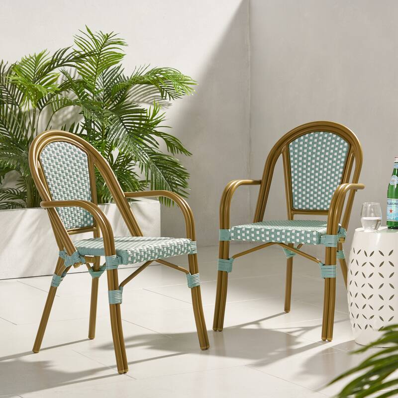 Brianna Outdoor Outdoor Bistro Chairs (Set of 2) by Christopher Knight Home