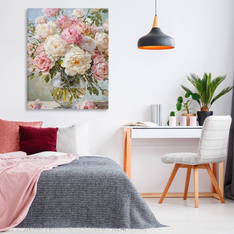 Stupell White & Pink Roses Canvas Wall Art Design By Franklyn Gregory