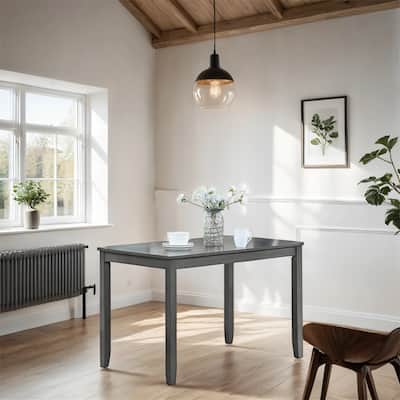 Wood Rectangular Dining Table for Small Space