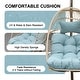 preview thumbnail 14 of 53, Oversized 1-Person Foldable Hanging Egg Chair - Wicker Swing Chair with Stand, Portable for Indoor Outdoor Patio