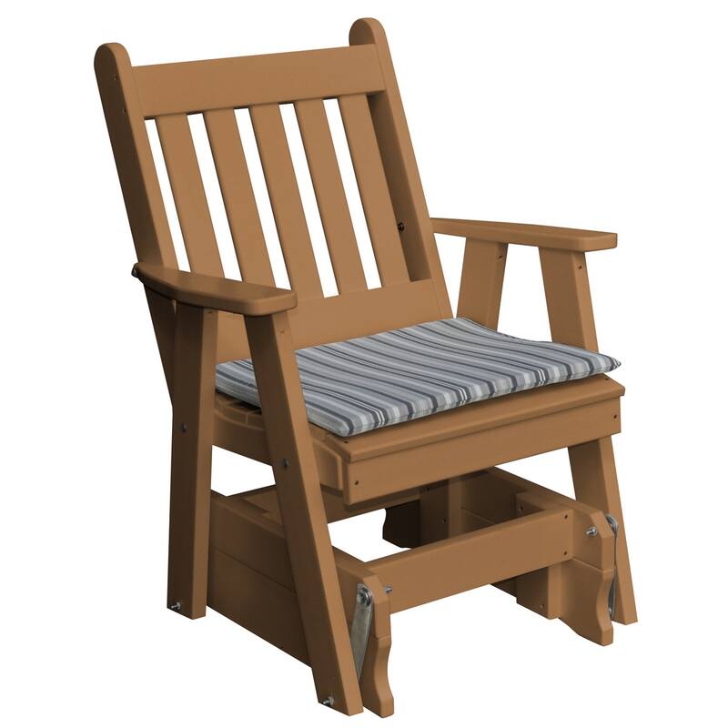 Poly Traditional English Gliding Chair - Cedar