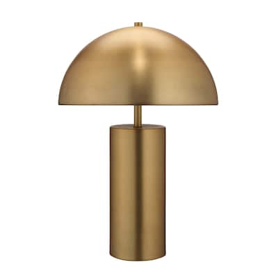 Alden Décor Dome Iron Table Lamp, Antique Brass