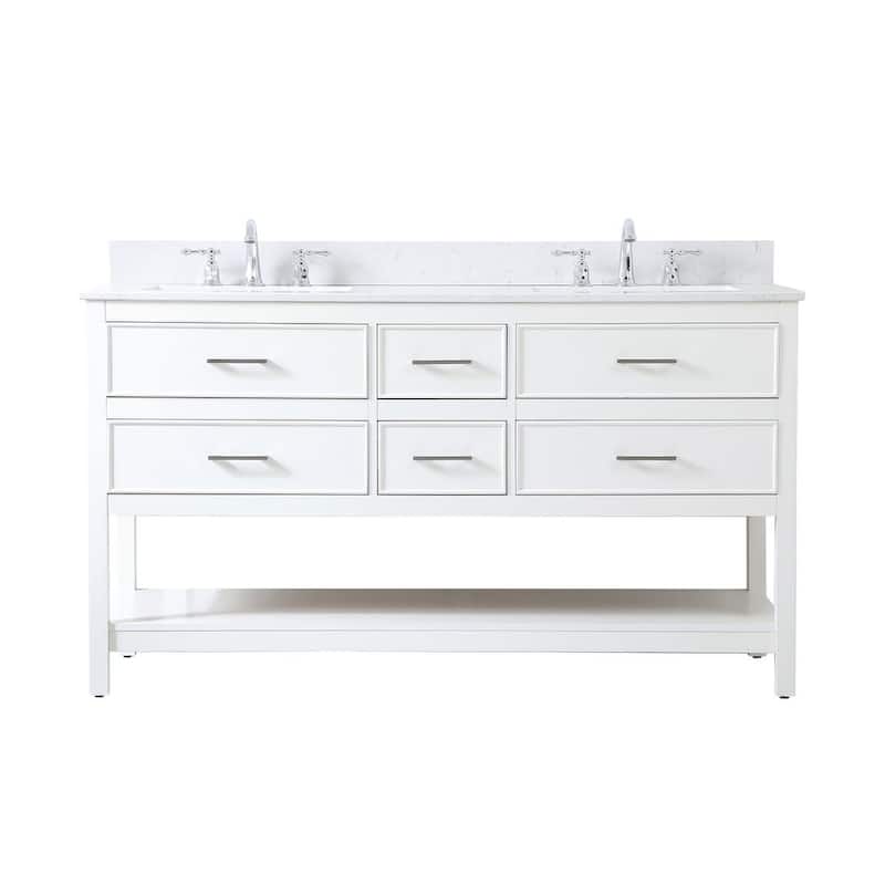 Elegant Lighting VF19060D Sinclaire 60" Free Standing Double Basin