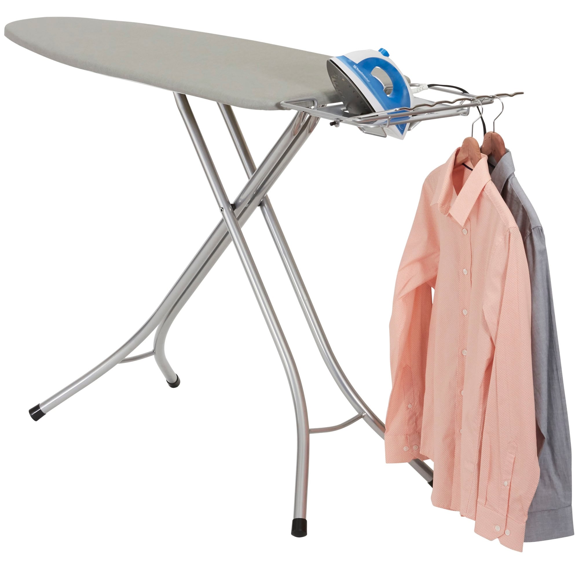 Household Essentials Wide Steel Top Ironing Board with Fixed Iron