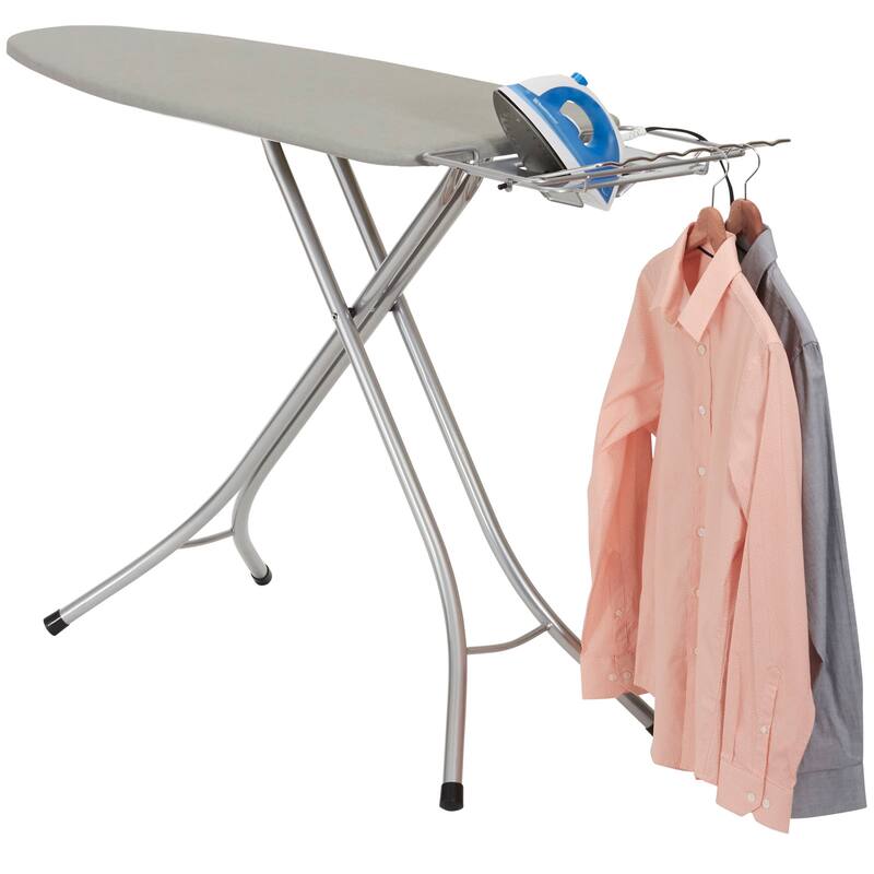 Household Essentials Wide Steel Top Ironing Board with Fixed Iron Rest