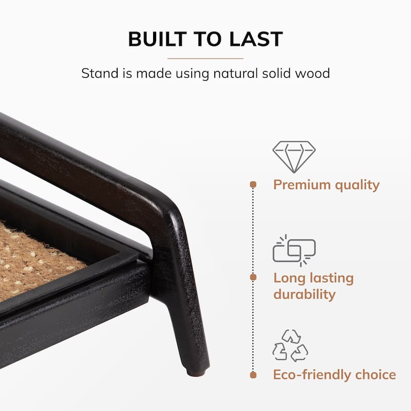 Jani Single-Tier Black Stand 3-Pair Rubber Boot Tray
