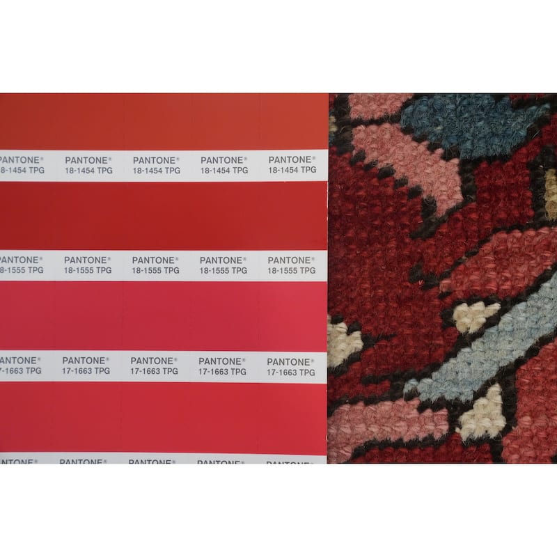 Hand Knotted Oriental 100% Wool Carpet Traditional Geometric Oranges & Rust Heriz (serapi) Area Rug - 6' 3'' X 5' 0''