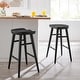 preview thumbnail 21 of 28, Saville Backless Wood Counter Stools - Set of 2 Black - Counter Height - 23-28 in.